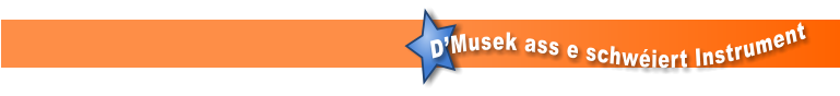 D’Musek ass e schwéiert Instrument