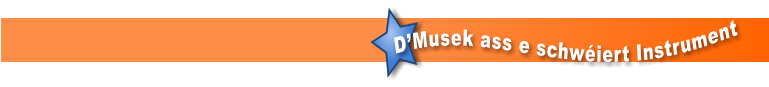 D’Musek ass e schwéiert Instrument